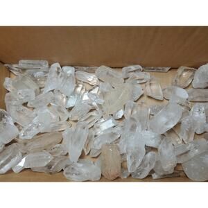 CLEAR QUARTZ Rough Rocks Crystals, 2 Lb Lot